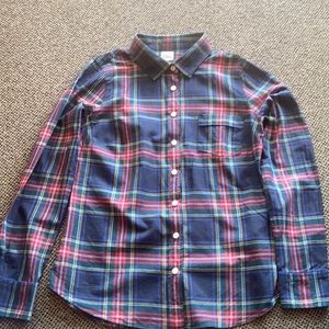 J. Crew flannel blouse